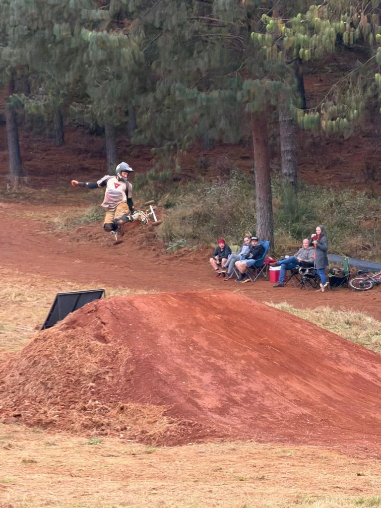 Pete Tatham sending it for 1st place in the Veteran's.
